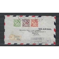 Suriname LP24fa  KOP-staande overprint on cover to Curaçao CV ??? €