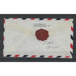 Suriname LP24fa  KOP-staande overprint on cover to Curaçao CV ??? €