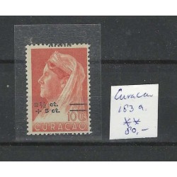 Curacao 183a Verschoven opdruk MNH/postfris  CV 80 €