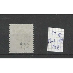 Nederland 20 Willem III 1872  puntstempel 189 VFU/gebr  CV 147+ €