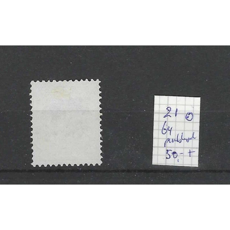 Nederland 21 Willem III 1872  puntstempel 64 VFU/gebr  CV 50+ €