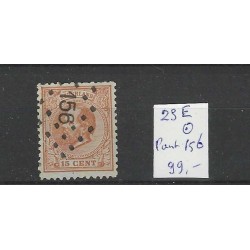 Nederland 23E Willem III 1872  puntstempel 156 VFU/gebr  CV 99 €