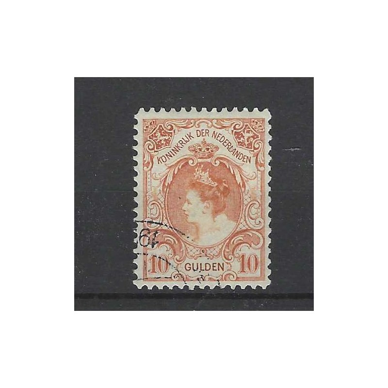 Nederland 80 Wilhelmina 10Gld VFU/gebr CV 850 € Nederland 80 Wilhelmina 10Gld VFU/gebr CV 850 €