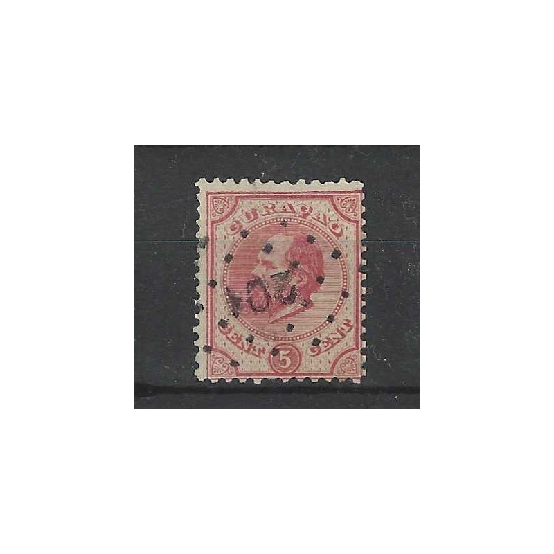 Curaçao  3E  Willem III  11,5x12  VFU/used  CV 1250 € Certificate !!