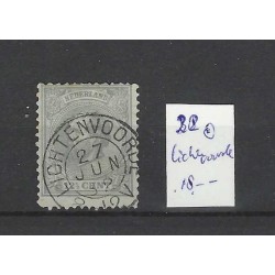 Nederland 22 Willem III 1872  "LICHTENVOORDE 1882" kleinrond VFU/gebr CV 18 €