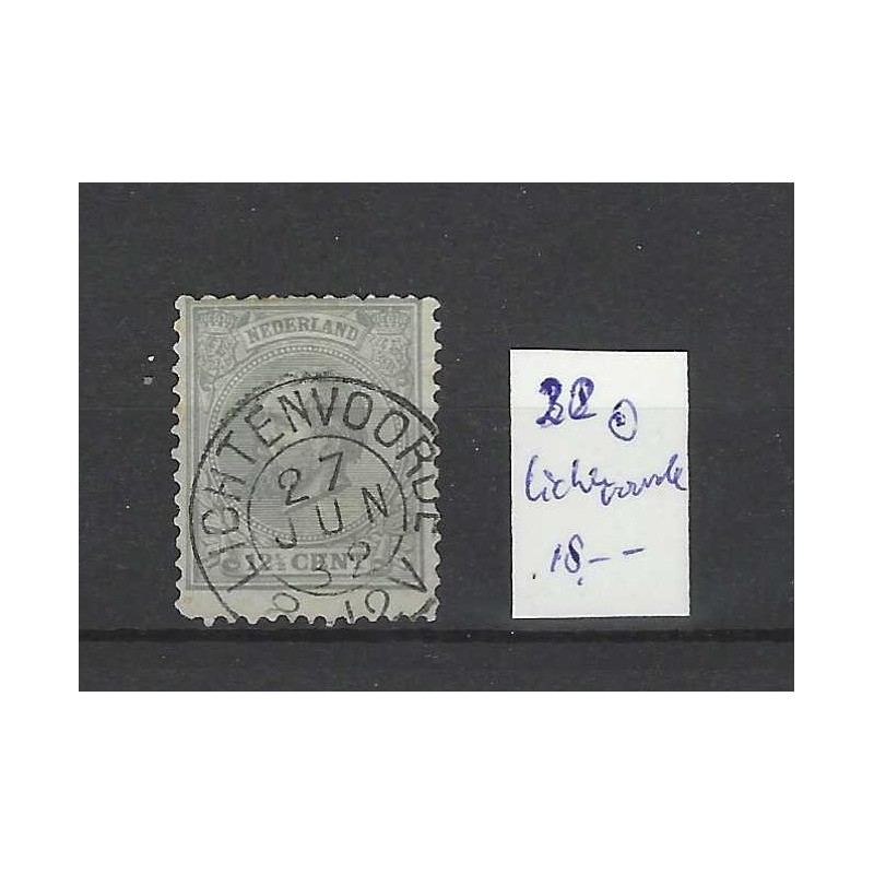 Nederland 22 Willem III 1872 "LICHTENVOORDE 1882" kleinrond VFU/gebr CV 18 € Nederland 22 Willem III 1872 "LICHTENVOORDE 1882" kleinrond VFU/gebr CV 18 €