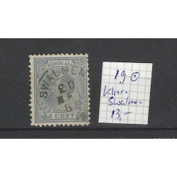 Netherlands 19 Willem III 1872  "SWALMEN 1889" small round cancel VFU/used CV 13 €