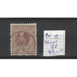Nederland 20 Willem III 1872  "EE 1893" kleinrond VFU/gebr CV 47 €