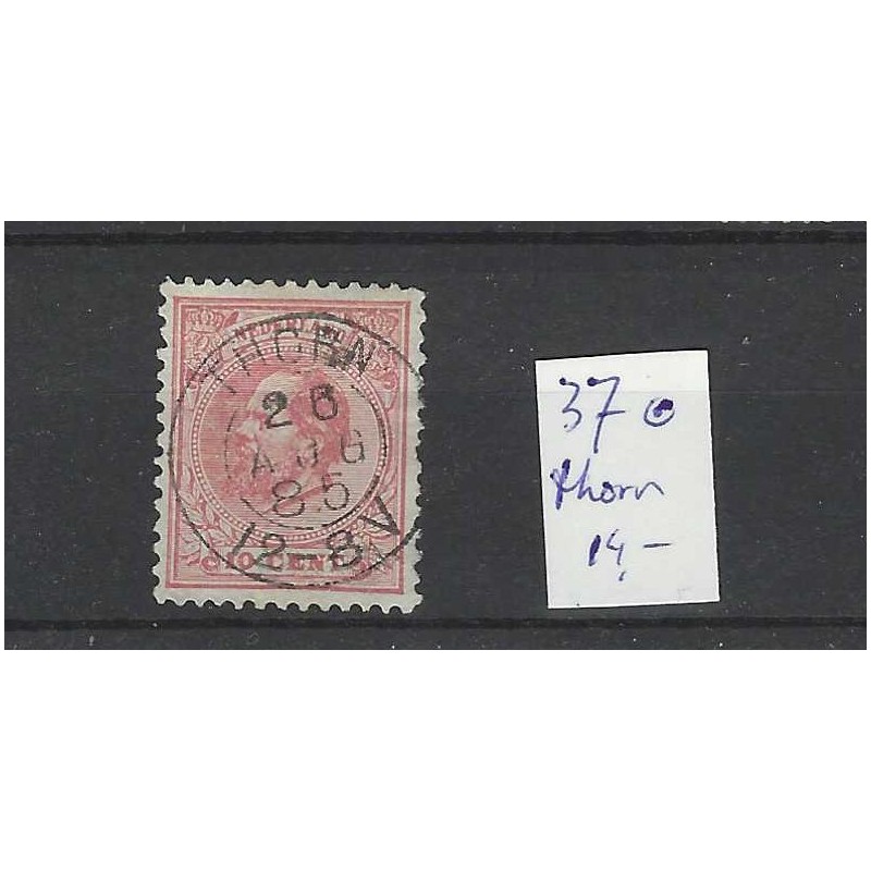 Nederland 21 Willem III 1872 "THORN 1885" kleinrond VFU/gebr CV 14 € Nederland 21 Willem III 1872 "THORN 1885" kleinrond VFU/gebr CV 14 €