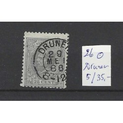 Nederland 26 Willem III 1872  "DRUNEN 1886" kleinrond VFU/gebr CV 40 €