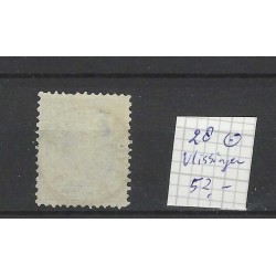 Nederland 28 Willem III 1872  "VLISSINGEN 1893" kleinrond VFU/gebr CV 52 €
