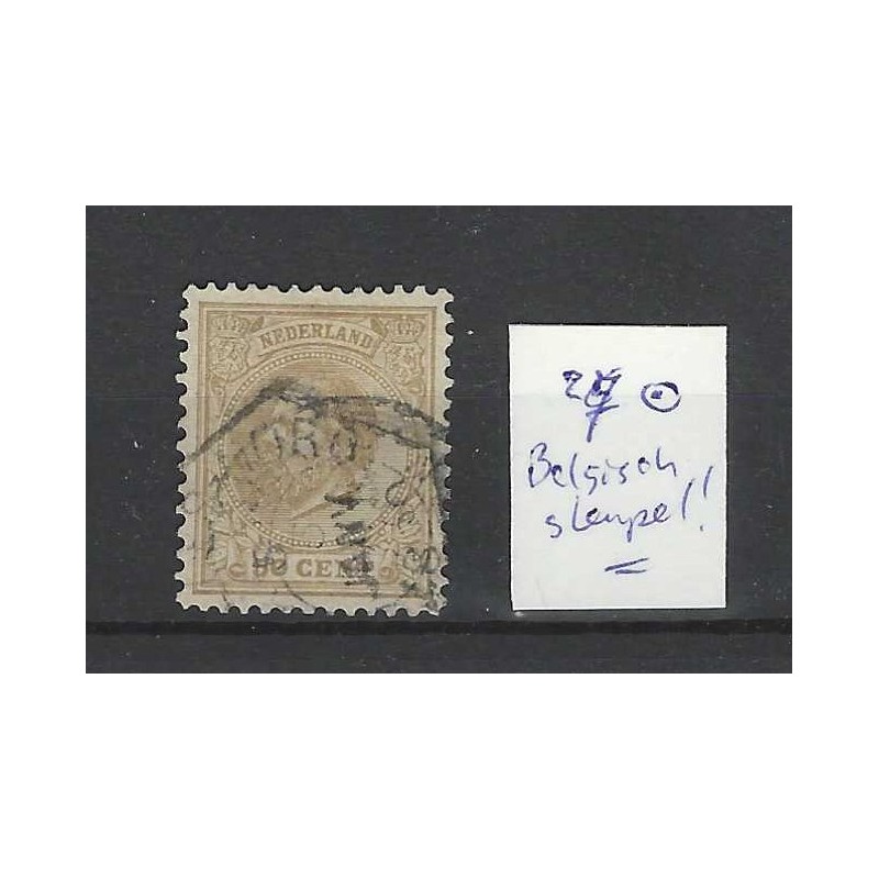 Nederland 27 Willem III 1872 BELGISCH-stempel VFU/gebr CV ?? € Nederland 27 Willem III 1872 BELGISCH-stempel VFU/gebr CV ?? €