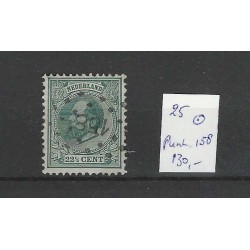 Netherlands 25 Willem III 1872  numeral dot cancel 158 VFU/used  CV 130 €