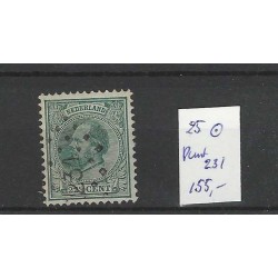 Nederland 25 Willem III 1872  puntstempel 231 VFU/gebr  CV 155 €