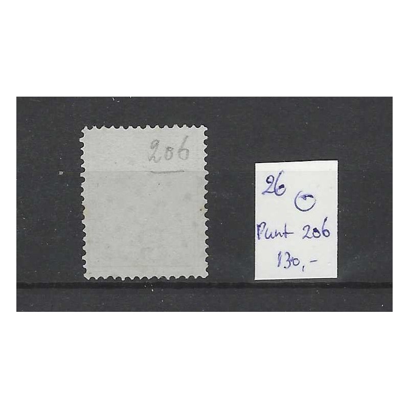 Netherlands 26 Willem III 1872  numeral dot cancel 206 VFU/used  CV 130 €