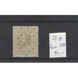 Netherlands 27 Willem III 1872  numeral dot cancel 230 VFU/used  CV 74 €