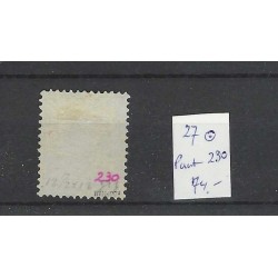 Netherlands 27 Willem III 1872  numeral dot cancel 230 VFU/used  CV 74 €