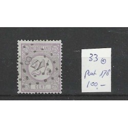 Netherlands 33 Numeral with numeral dot cancel 178 VFU/used  CV 100 €
