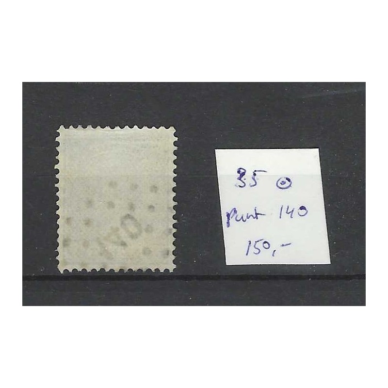 Netherlands 35 Wilhelmina with numeral dot cancel 140 VFU/used  CV 150 €