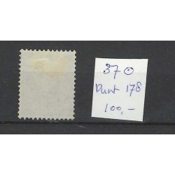 Netherlands 37 Wilhelmina with numeral dot cancel 178 VFU/used  CV 100 €