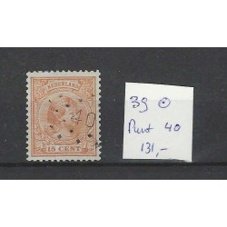Netherlands 39 Wilhelmina with numeral dot cancel 40 VFU/used  CV 131 €