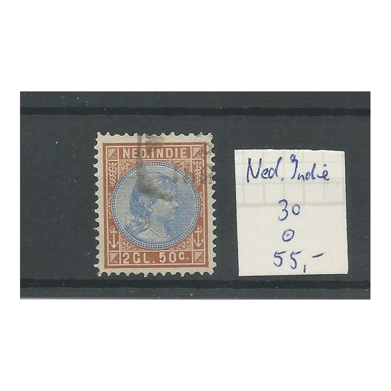 Dutch East Indies 30 Wilhelmina 2,5Gld  VFU/used  CV 55 €
