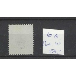 Netherlands 40 Wilhelmina with numeral dot cancel 100 VFU/used  CV 154 €