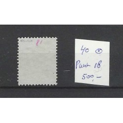 Netherlands 40 Wilhelmina with numeral dot cancel 18 VFU/used  CV 500 €