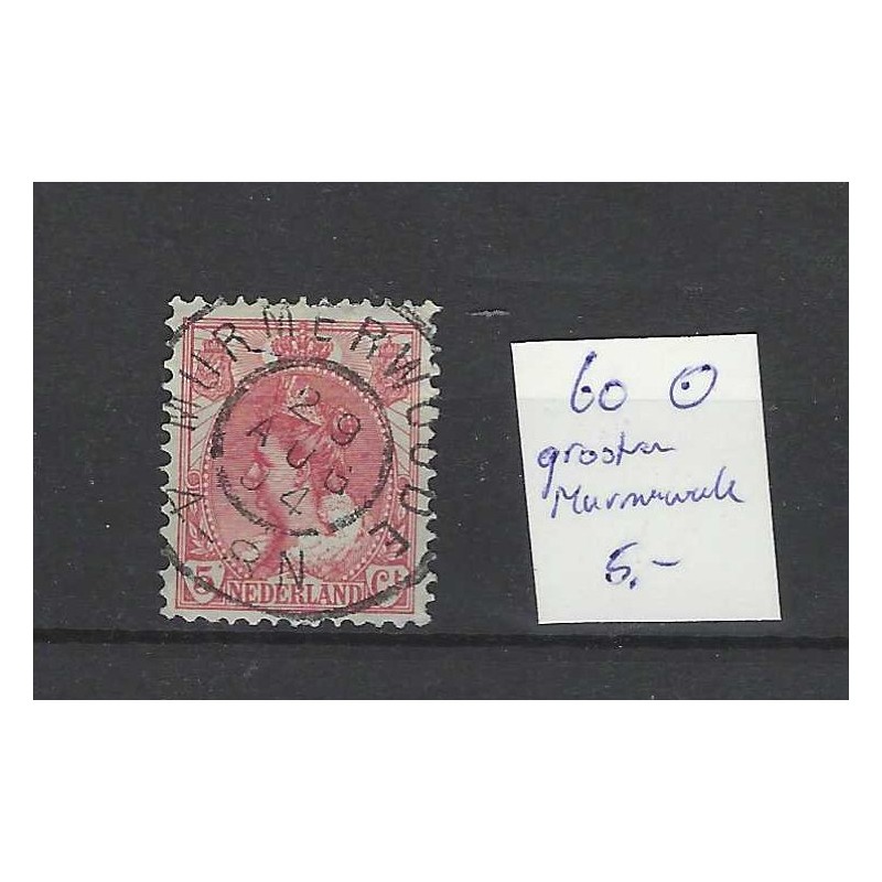 Nederland 60 Wilhelmina "MURMERWOUDE 1904" VFU/gebr CV 5 € Nederland 60 Wilhelmina "MURMERWOUDE 1904" VFU/gebr CV 5 €
