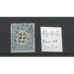 Netherlands P5 B-I  Postage due 1881 numeral dot cancel 116 VFU/used  CV 17+ €