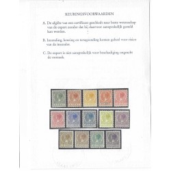 Netherlands 149-162 Wilhelmina z. wm. MNH  CV 1300 € with Certificate !