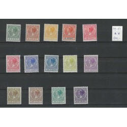 Netherlands 149-162 Wilhelmina z. wm. MNH  CV 1300 € with Certificate !