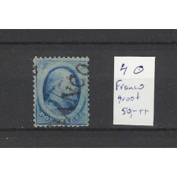 Nederland 4 Willem III "FRANCO" zonder kastje groot VFU/gebr CV 50+ €