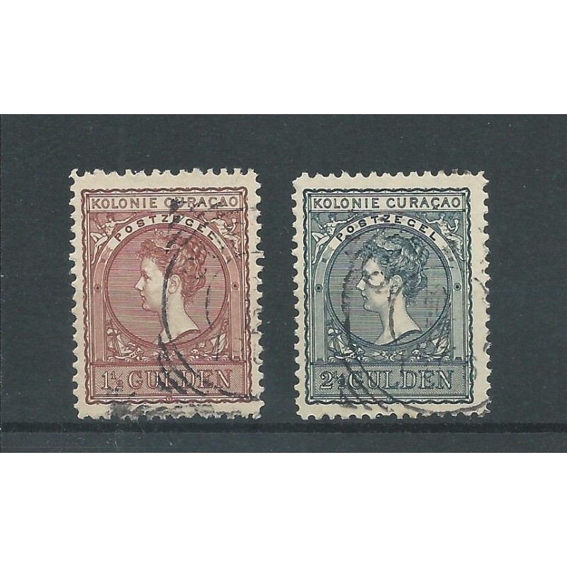 Curaçao  42-43 Wilhelmina  VFU/used   CV 85 €