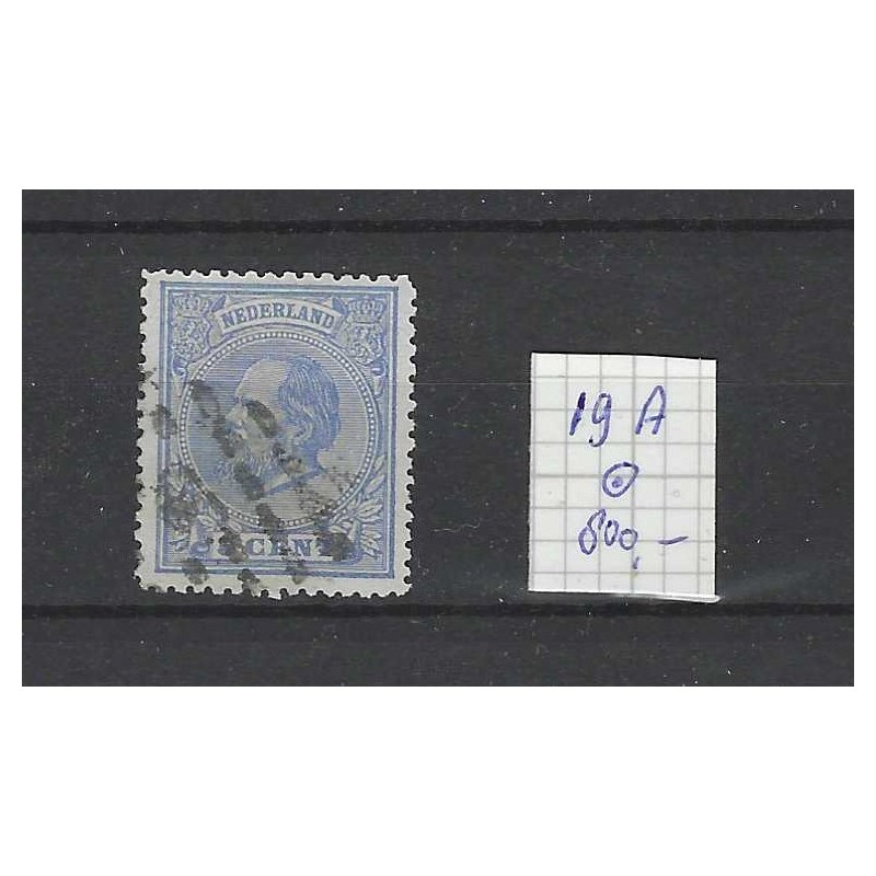 Nederland 19A Willem III 1872 14x14 kl.gt VFU/gebr CV 800 € LUXE !! Nederland 19A Willem III 1872 14x14 kl.gt VFU/gebr CV 800 € LUXE !!