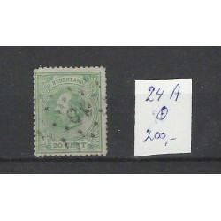 Netherlands 24A Willem III 1872  14x14 kl.gt VFU/used  CV 200 €  SUPERB !!
