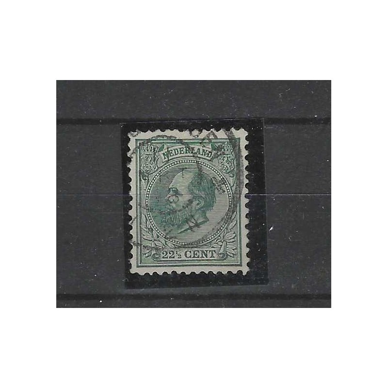 Nederland 25H Willem III 1872 met GROOTROND 1898 stempel VFU/gebr CV 100+ € Nederland 25H Willem III 1872 met GROOTROND 1898 stempel VFU/gebr CV 100+ €