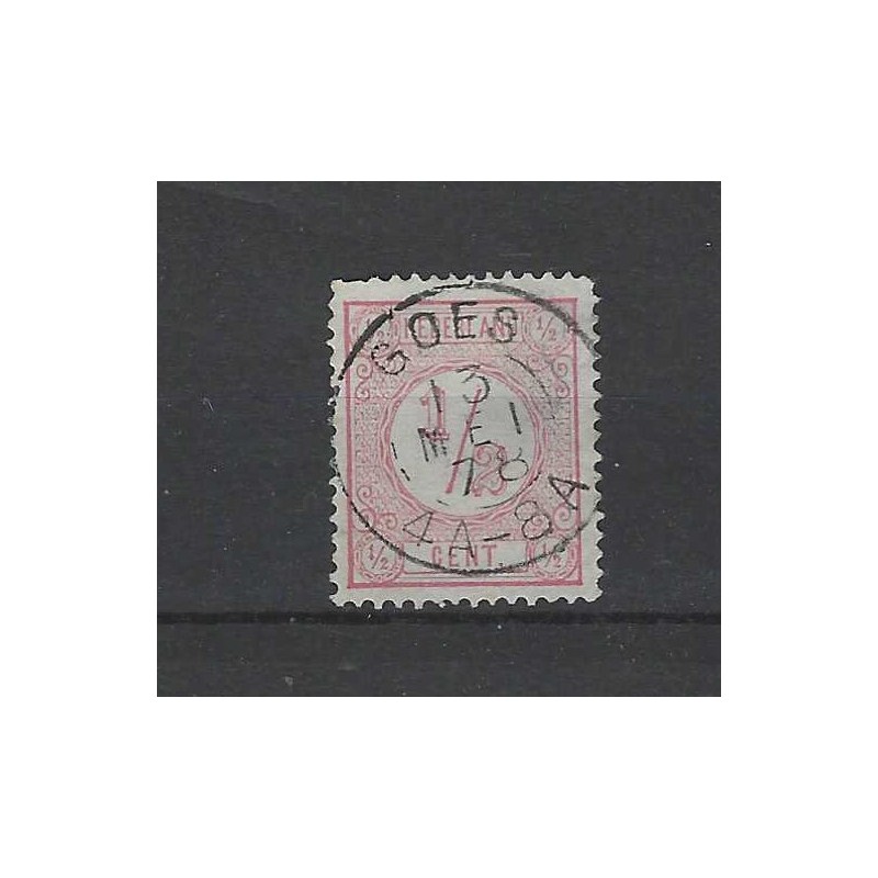 Nederland 30 Cijfer met "GOES 1878" twee-letter stempel VFU/gebr CV 10+ € Nederland 30 Cijfer met "GOES 1878" twee-letter stempel VFU/gebr CV 10+ €