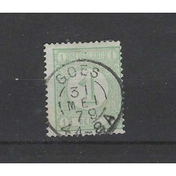 Netherlands 31 Numeral with "GOES 1879" twee-letter stempel VFU/used  CV 10+ €