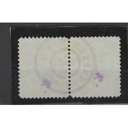 Netherlands 47A Wilhelmina "GINNEKEN 1895" pair VFU/used  CV 360+ €