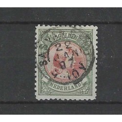 Nederland 48 Wilhelmina "SAS van GEND 1897" kleinrond VFU/gebr  CV 575+ €