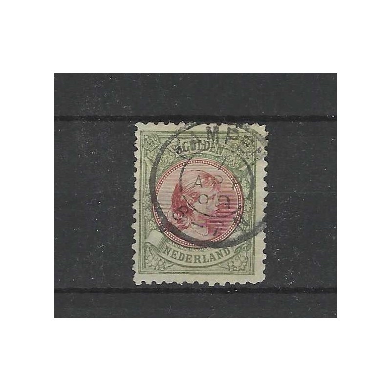 Nederland 48 Wilhelmina "KAMPEN 1899" kleinrond VFU/gebr CV 575+ € Nederland 48 Wilhelmina "KAMPEN 1899" kleinrond VFU/gebr CV 575+ €