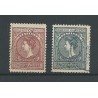 Curacao  42-43 Wilhelmina  1,5 en 2,5 Gld  VFU/gebr   CV 85 €