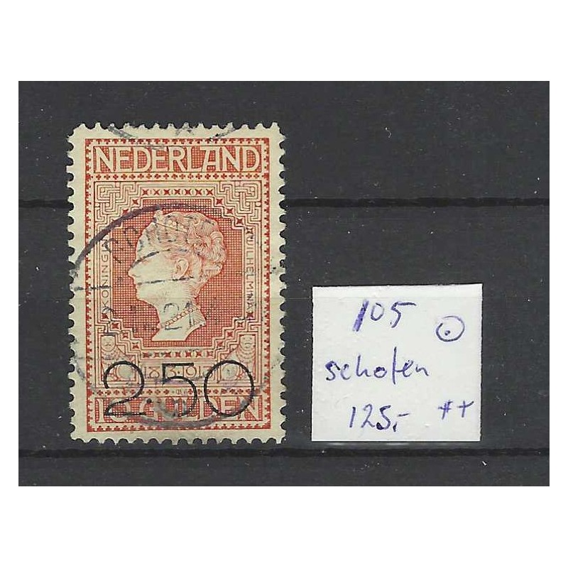 Nederland 105 Opruimingsuitgifte "SCHOTEN 1921" langebalk VFU/gebr CV 125 € !!LUXE!! Nederland 105 Opruimingsuitgifte "SCHOTEN 1921" langebalk VFU/gebr CV 125 € !!LUXE!!