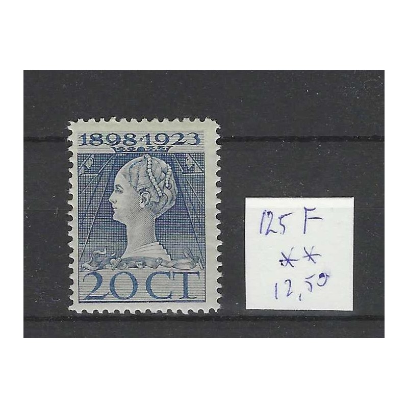Nederland 125F Wilhelmina 1923 MNH/postfris CV 12,50 € Nederland 125F Wilhelmina 1923 MNH/postfris CV 12,50 €
