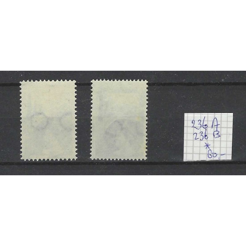 Netherlands 236A-236B Wilhelmina Fotomontage MH/unused  CV 80 € Certificate