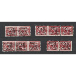 Nederland 356A-D  GUILLOCHE combinaties VFU/gebr CV 67 €