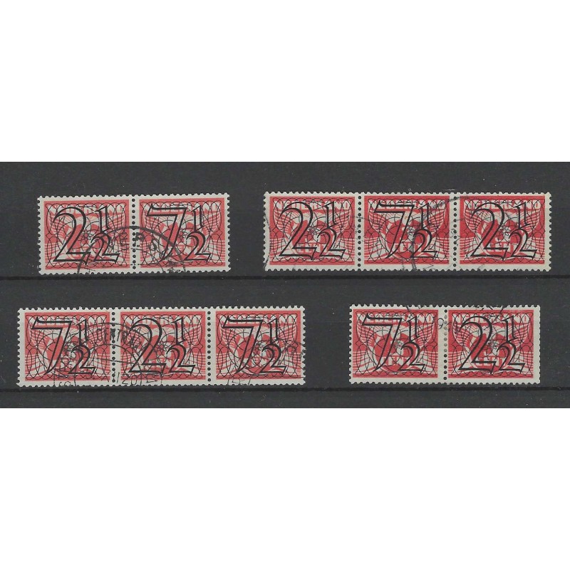 Nederland 356A-D GUILLOCHE combinaties VFU/gebr CV 67 € Nederland 356A-D GUILLOCHE combinaties VFU/gebr CV 67 €
