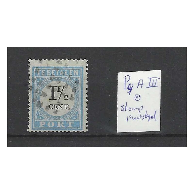 Netherlands P4A-III  Postage due 1881 with STOMME-numeral dot cancel VFU/used  CV -,- €