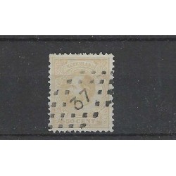 Netherlands 27 Willem III 1872  with numeral dot cancel 37 VFU/used  CV 25+ €